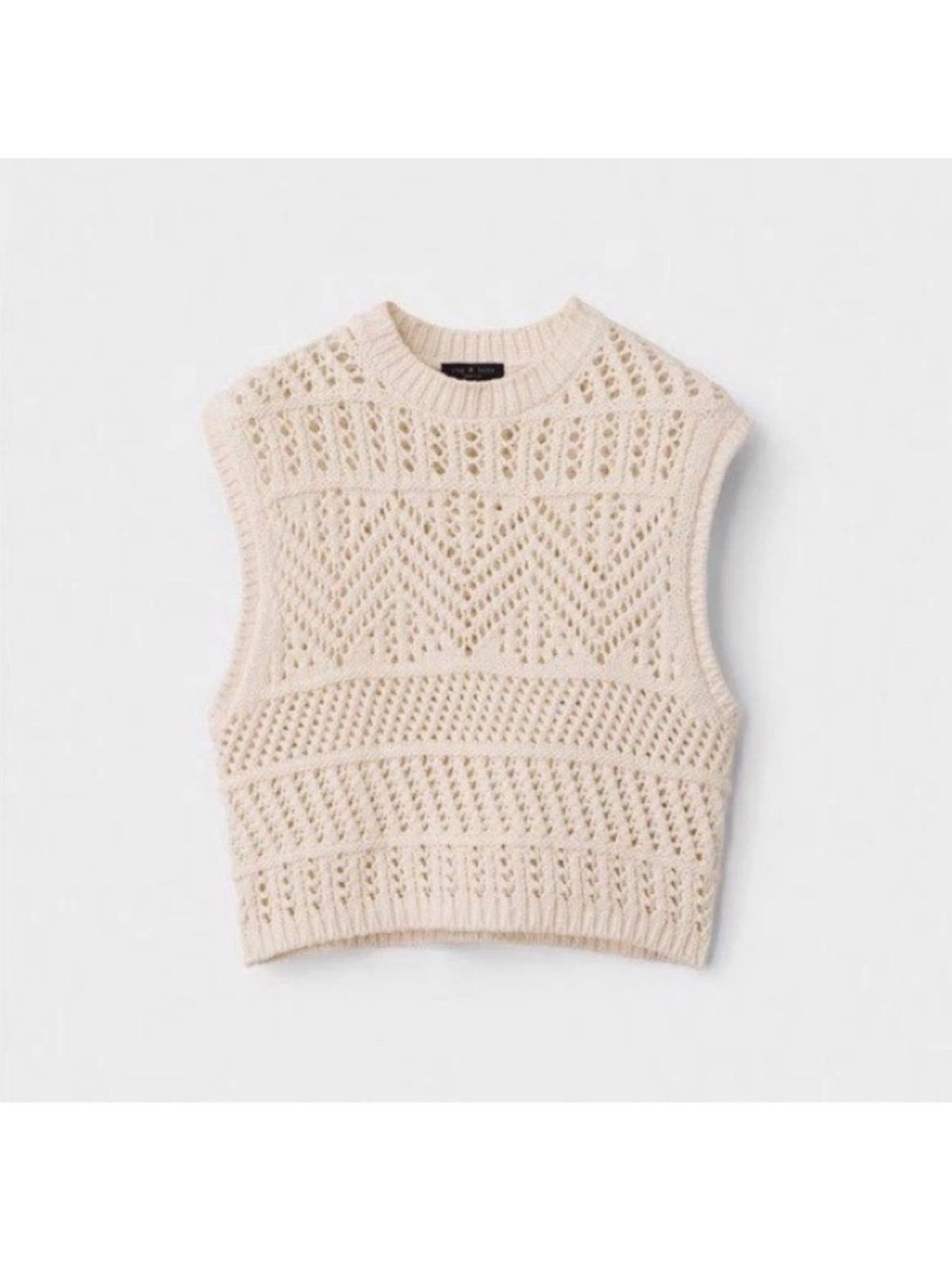 Rag & Bone Knit Oversized Sweater Vest - Ivory